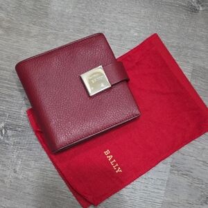 Bally Women's Rich Red Leather Bifold Wallet
